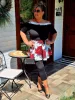 Fashion by Nono Anissza felső, fekete 4XL méretben