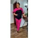 Fashion by Nono Szylvi felső, pink-fekete 4XL méretben