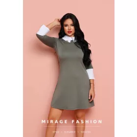 Mirage Mika galléros alkalmi ruha, khaki
