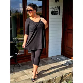   Fashion by Nono Elli masnis tunika, fekete-fekete necc 3XL méretben