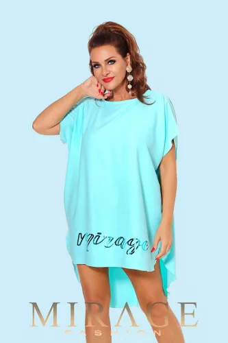 Mirage Izabelle szatén szilk tunika, óceán kék