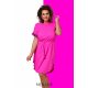 Mirage Cilka szatén ujján nyomott ruha övvel, fuxia