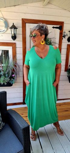 Fashion by Nono Noory maxiruha, zöld 5XL méretben