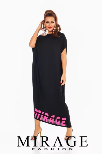 Mirage Líra pamut maxiruha, fekete