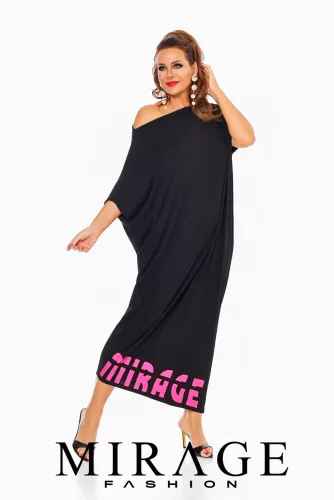 Mirage Líra pamut maxiruha, fekete