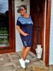 Fashion by Nono Luisa zsebes ruha, sötétkék-mintás XL méretben