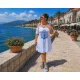 Fashion by Nono Bella ruha matróz mintával, fehér 4XL méretben Előrendelhető, érkezése 05.19.