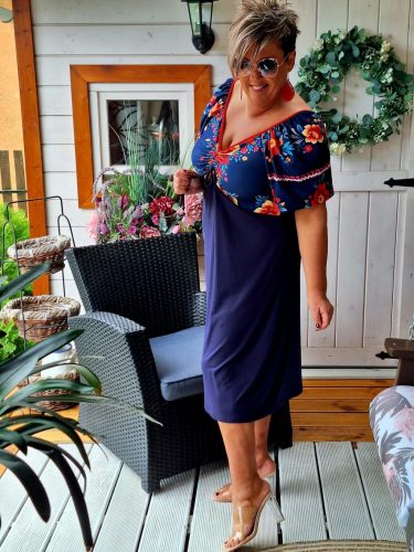Fashion by Nono Tekla ruha, sötétkék XL méretben