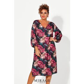 Mirage Emma galléros, oldalt sliccelt ruha, virágmintás