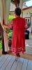 Fashion by Nono Tereza ruha, piros-mintás 3XL méretben