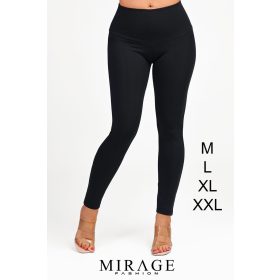 Mirage Magas derekú leggings, fekete XL méretben