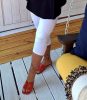 Fashion by Nono 3/4-es leggings, fehér XL méretben
