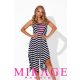 Mirage Mistery laza pántos ruha, csíkos