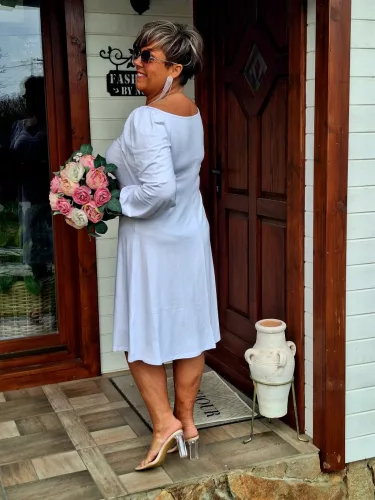 Fashion by Nono Tekla ruha, fehér 3XL méretben