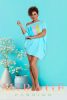 Mirage Harper pamut tunika, aqua kék
