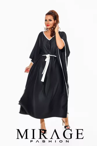 Mirage Gésa szatén szilk maxiruha, fekete