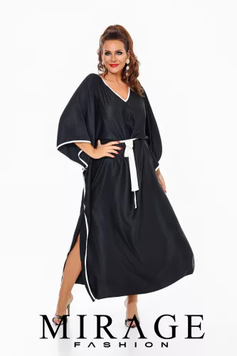 Mirage Gésa szatén szilk maxiruha, fekete