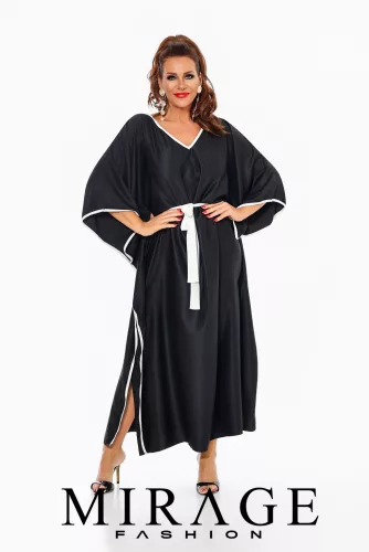 Mirage Gésa szatén szilk maxiruha, fekete