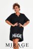 Mirage Fashion Minoretta puplin lezser tunika, fekete