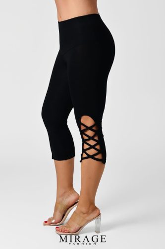 Mirage 3/4-es pamut leggings, fekete L méretben