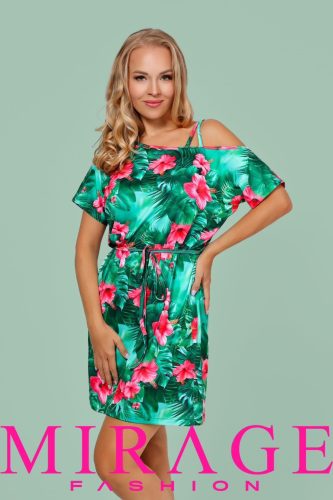 Mirage Apricot pántos ruha, elől-hátul mintás